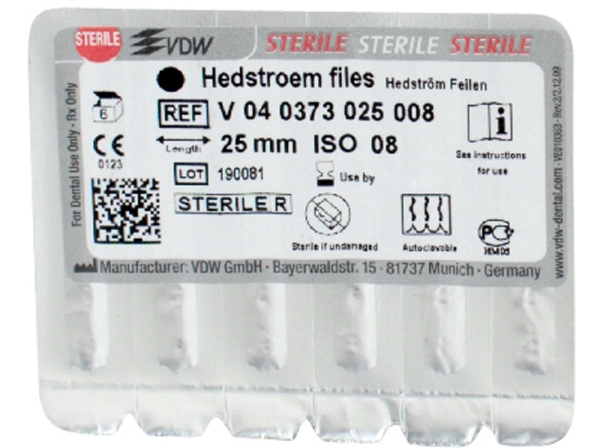 Hedström reszelo 73/ 08 25mm steril 6db.